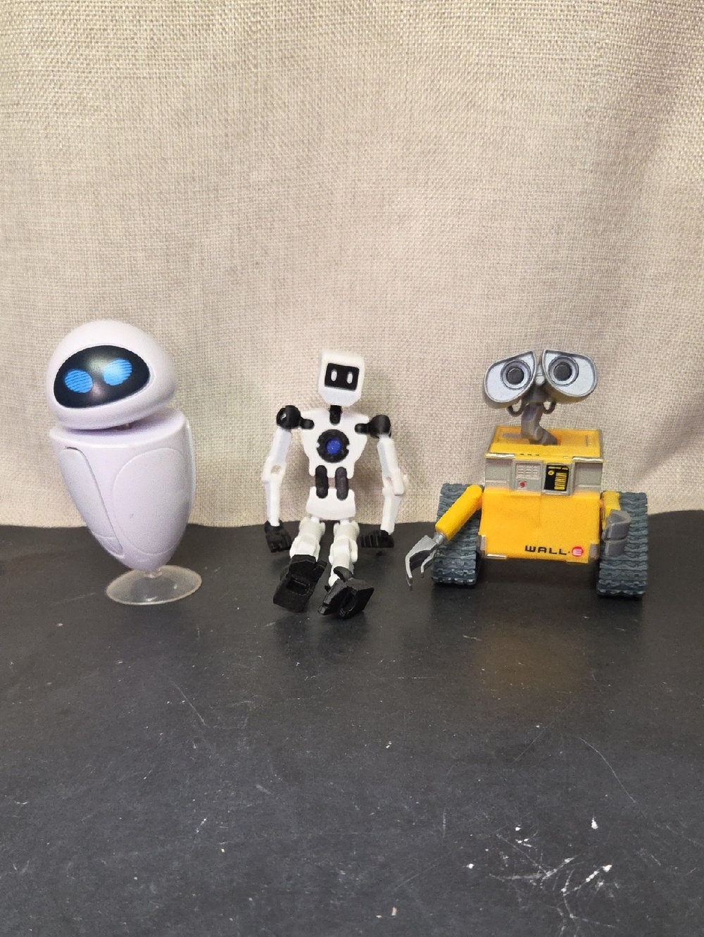 Pixar WALL-E and EVE action figures.